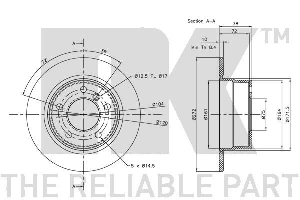 NK 311538 Bremsscheibe