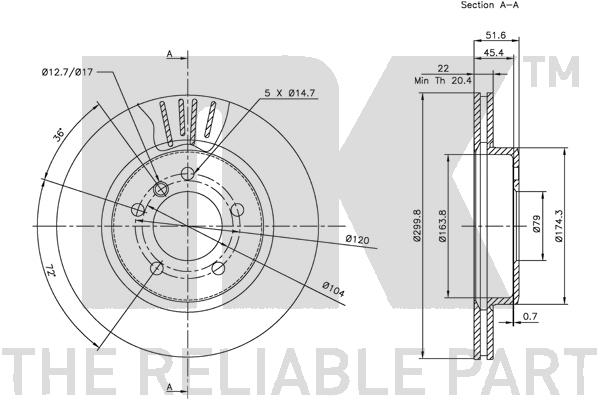 NK 311540 Bremsscheibe