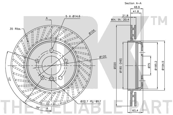 NK 311545 Bremsscheibe