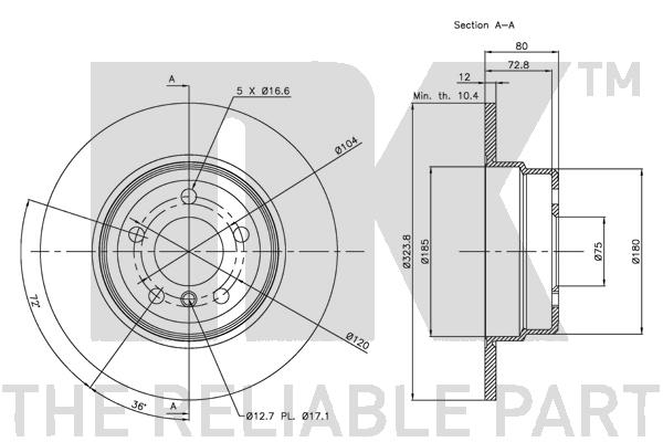 NK 311548 Bremsscheibe