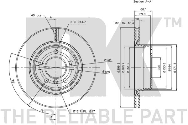 NK 311558 Bremsscheibe
