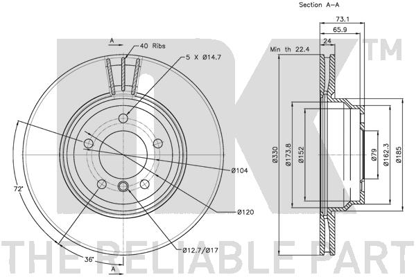 NK 311568 Bremsscheibe