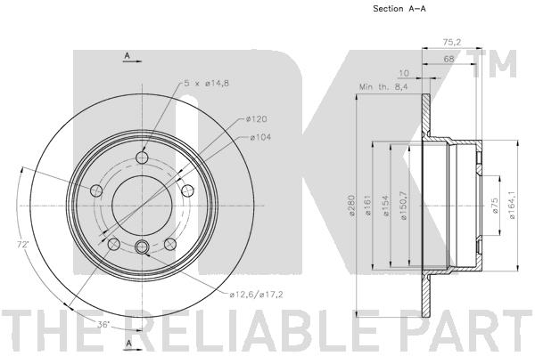 NK 311586 Bremsscheibe