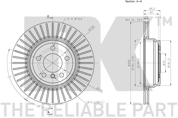 NK 311599 Bremsscheibe