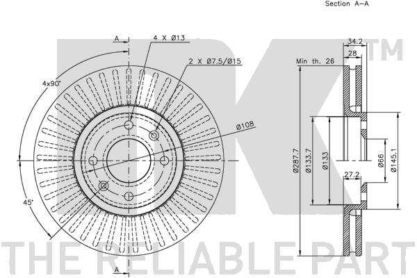 NK 311928 Bremsscheibe