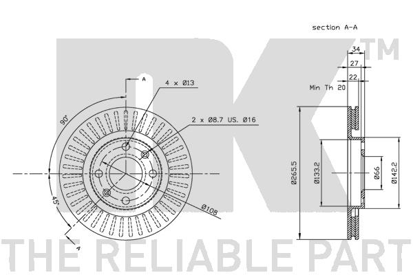 NK 311929 Bremsscheibe