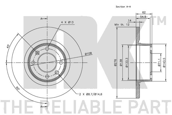 NK 311930 Bremsscheibe