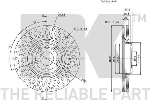 NK 311933 Bremsscheibe