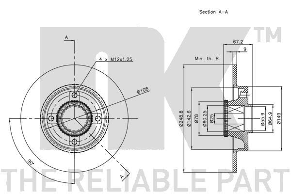 NK 311947 Bremsscheibe