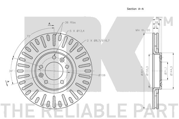 NK 311948 Bremsscheibe