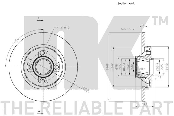 NK 311952 Bremsscheibe