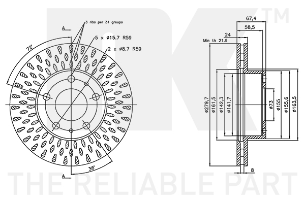 NK 311960 Bremsscheibe