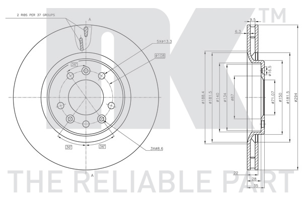 NK 311962 Bremsscheibe