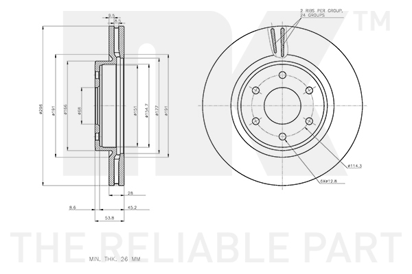 NK 3122102 Bremsscheibe