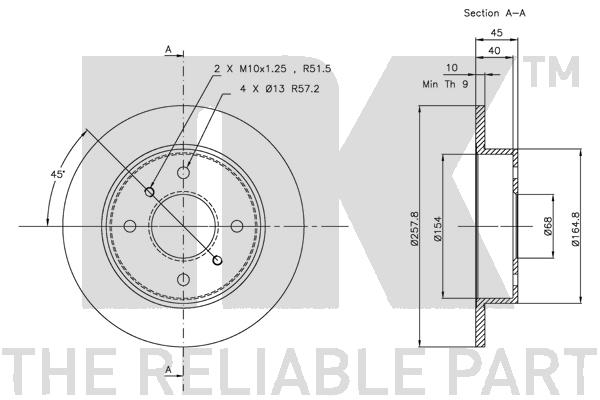 NK 312229 Bremsscheibe