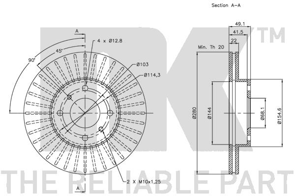 NK 312251 Bremsscheibe