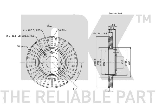NK 312264 Bremsscheibe
