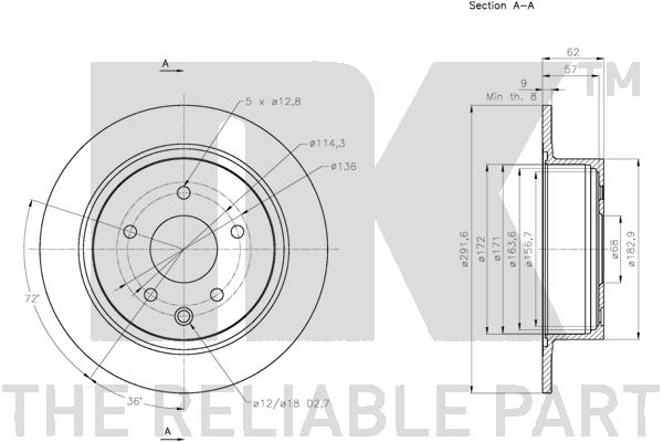 NK 312273 Bremsscheibe