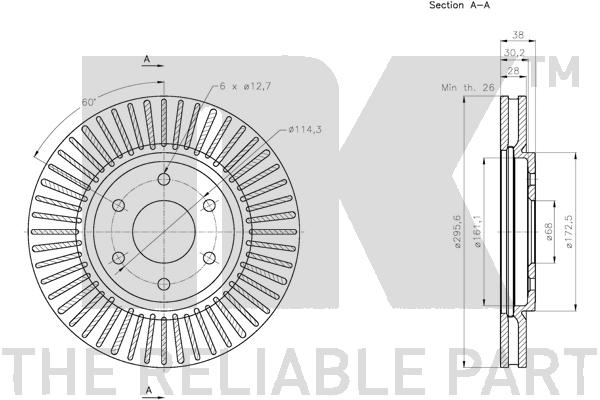 NK 312275 Bremsscheibe