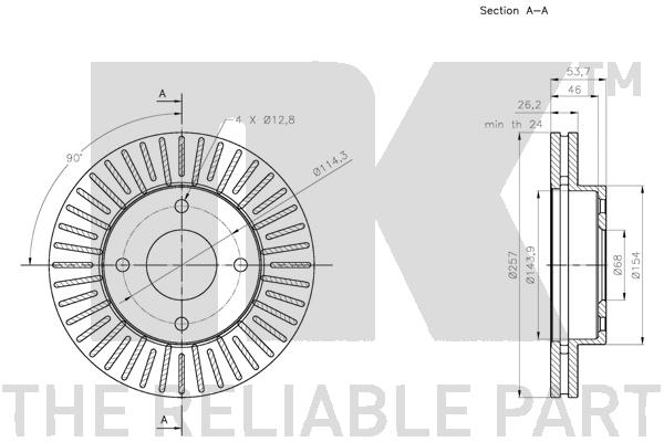 NK 312279 Bremsscheibe