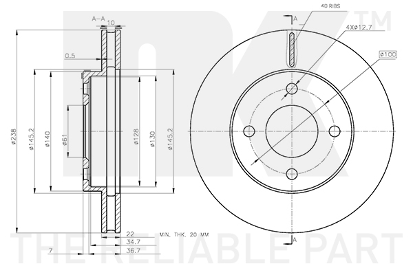 NK 312282 Bremsscheibe