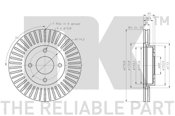NK 312283 Bremsscheibe