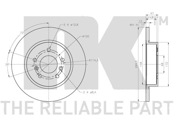 NK 312291 Bremsscheibe
