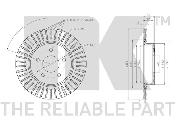 NK 312297 Bremsscheibe