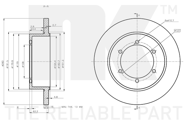 NK 312298 Bremsscheibe