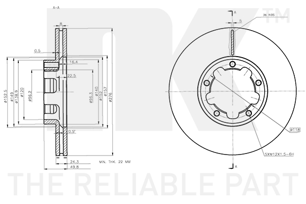 NK 312299 Bremsscheibe