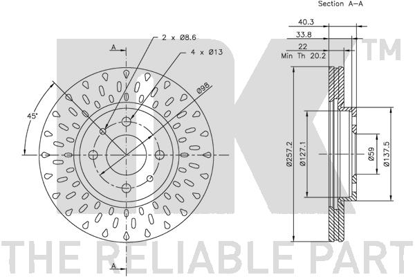 NK 312336 Bremsscheibe