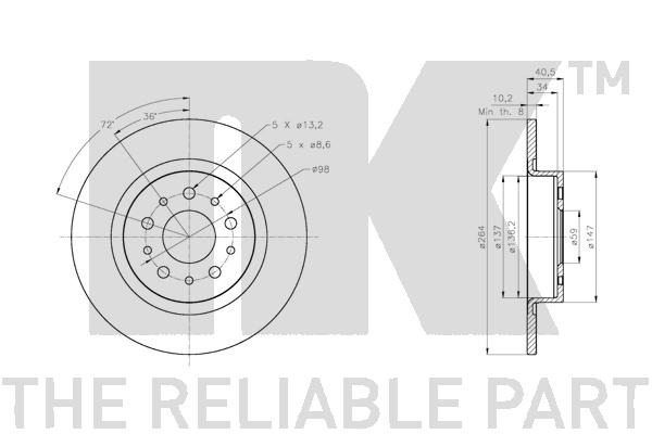 NK 312369 Bremsscheibe