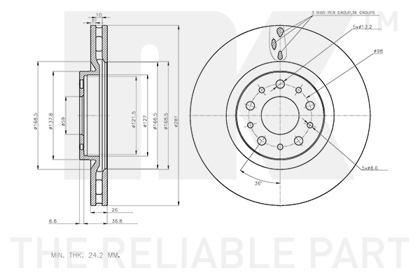 NK 312371 Bremsscheibe