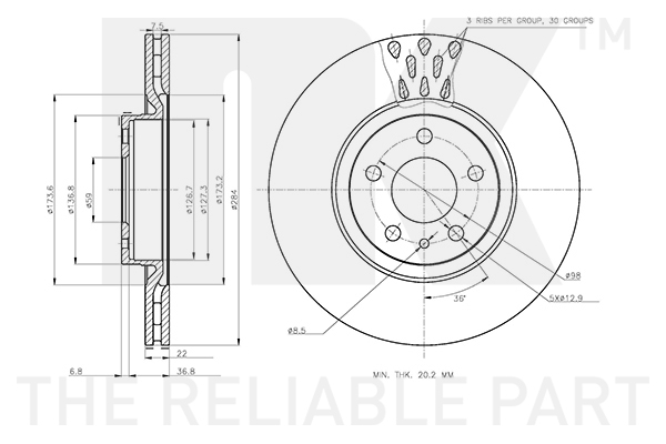 NK 312372 Bremsscheibe