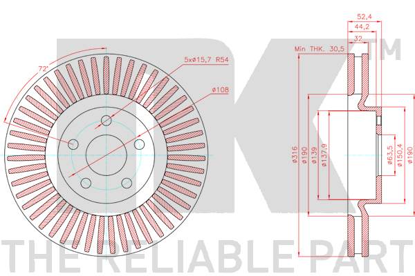 NK 3125107 Bremsscheibe