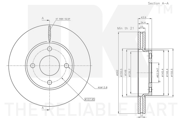 NK 3125111 Bremsscheibe