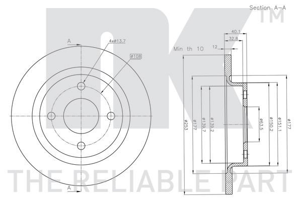 NK 3125112 Bremsscheibe
