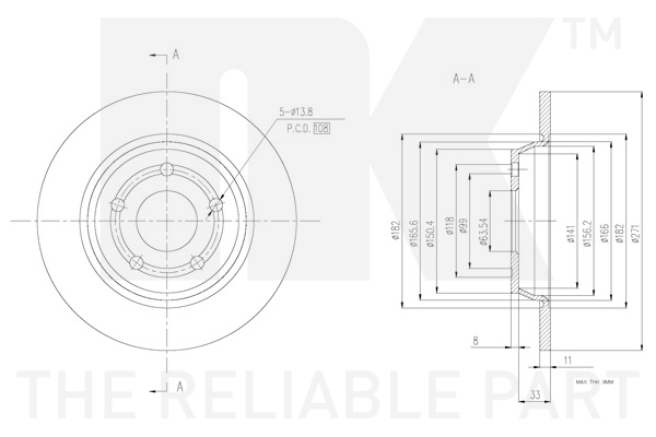 NK 3125116 Bremsscheibe