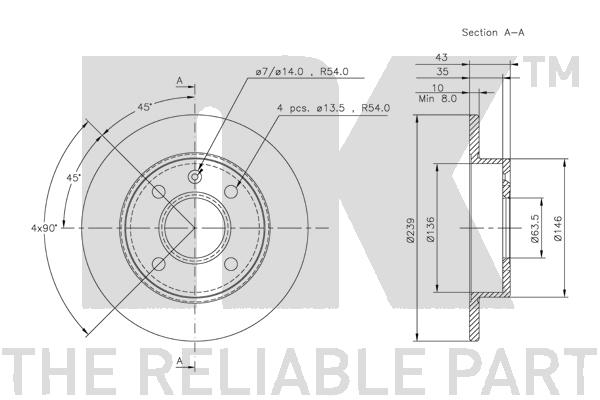 NK 312526 Bremsscheibe