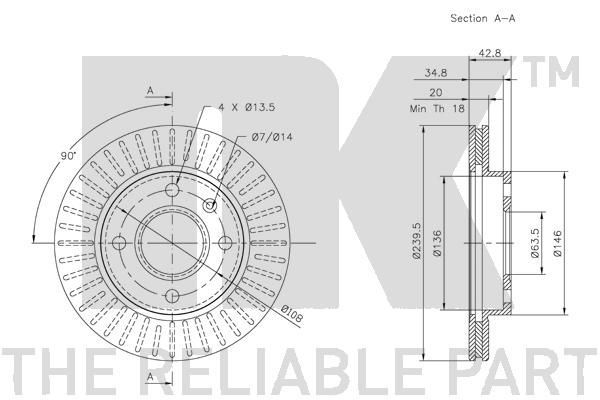 NK 312528 Bremsscheibe