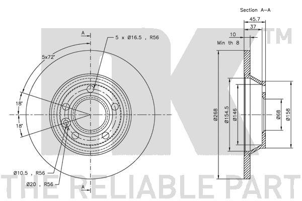 NK 312546 Bremsscheibe