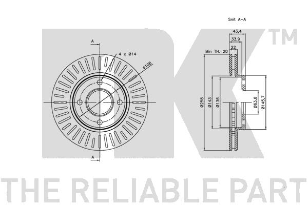 NK 312549 Bremsscheibe
