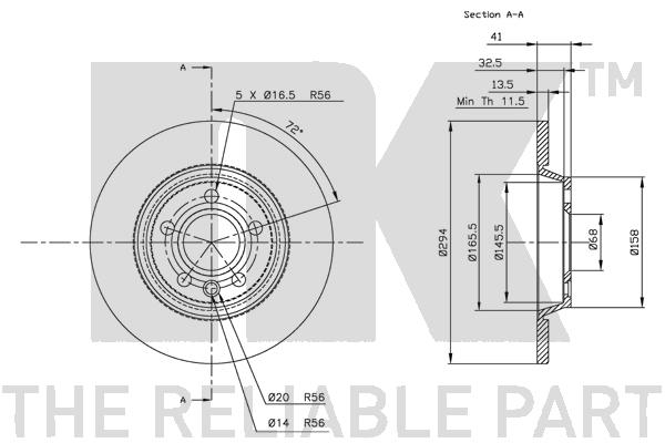 NK 312552 Bremsscheibe