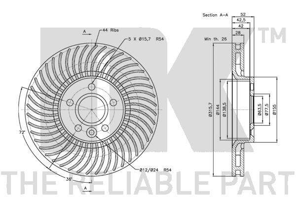 NK 312570 Bremsscheibe