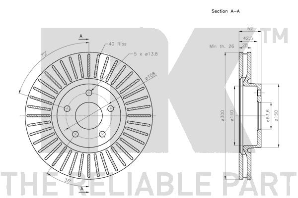 NK 312581 Bremsscheibe