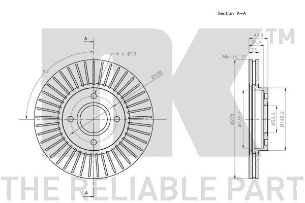 NK 312588 Bremsscheibe