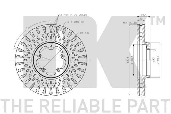 NK 312593 Bremsscheibe