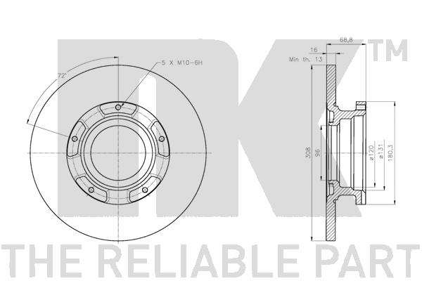 NK 312597 Bremsscheibe