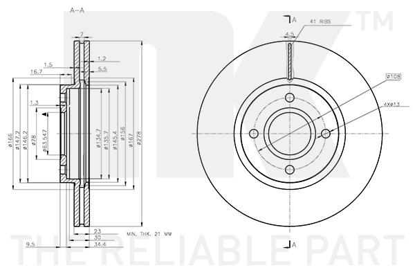 NK 312598 Bremsscheibe