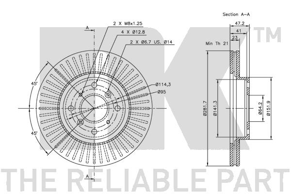 NK 312620 Bremsscheibe